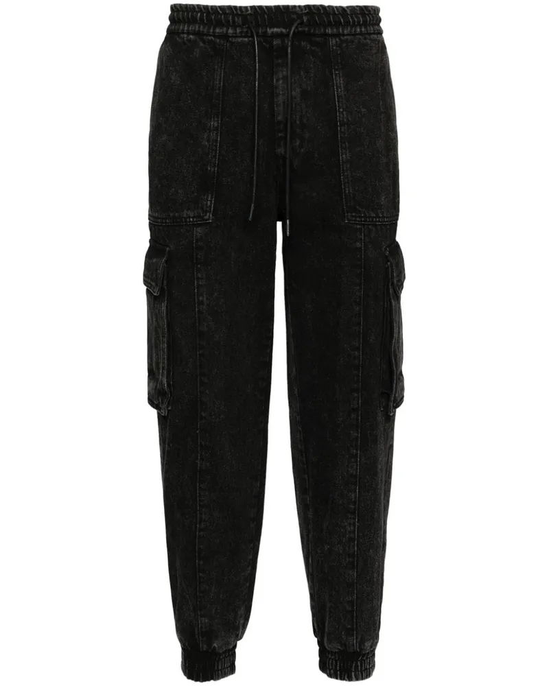 JUUN.J Tapered-Jeans mit Cargotaschen - Schwarz Schwarz