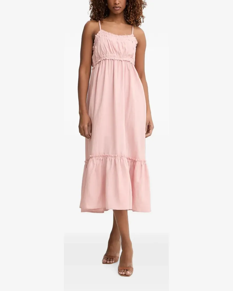 Fracomina ruffled tiered midi dress - Rosa Rosa