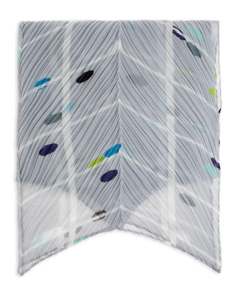 Issey Miyake pleated patterned scarf - Grau Grau