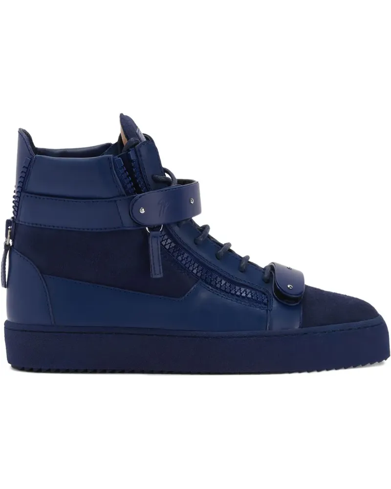 Giuseppe Zanotti COBY MATT lace-up hi-tops sneakers - Blau Blau