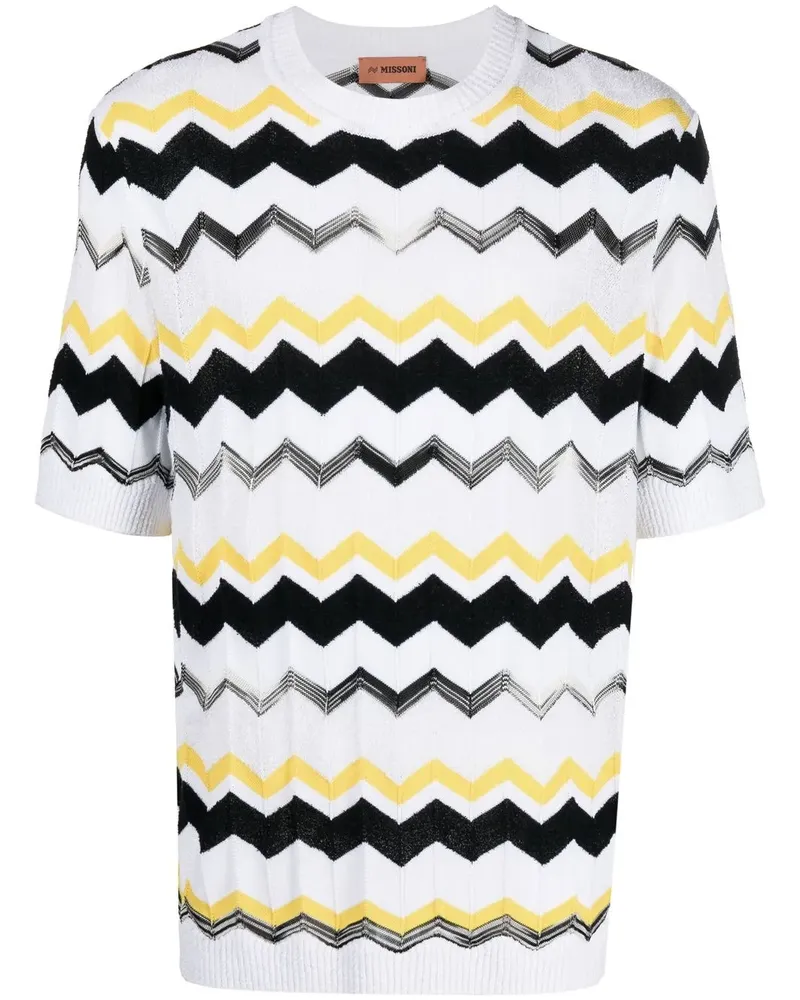Missoni T-Shirt mit Zickzackmuster - Weiß Weiß