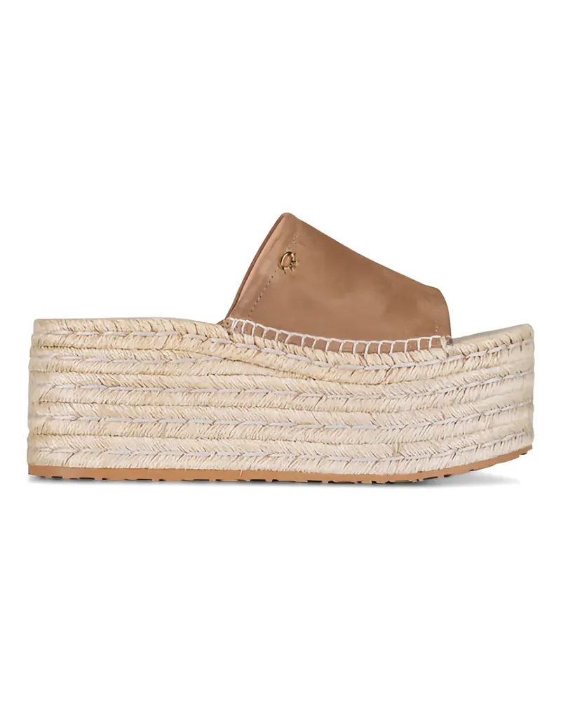 Gianvito Rossi platform heeled espadrilles - Braun Braun