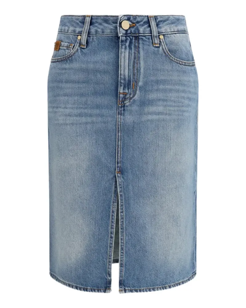 Jacob Cohën five-pocket split midi skirt - Blau Blau