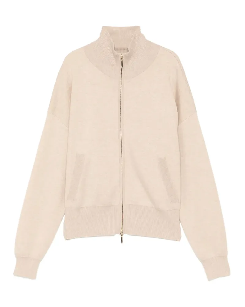 N.Peal Strick mit geripptem Saum und Bündchen - Nude Nude