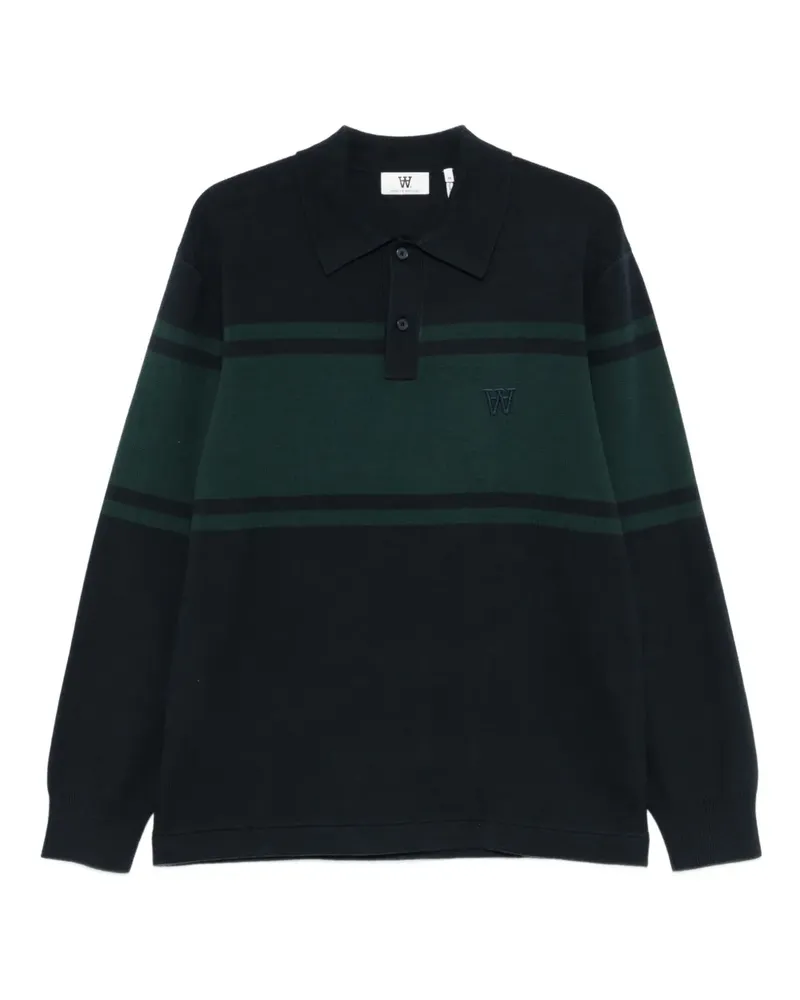 Wood Wood Gestreiftes Poloshirt - Blau Blau