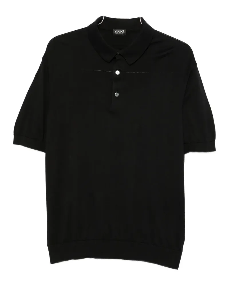 Ermenegildo Zegna short-sleeve polo shirt - Schwarz Schwarz