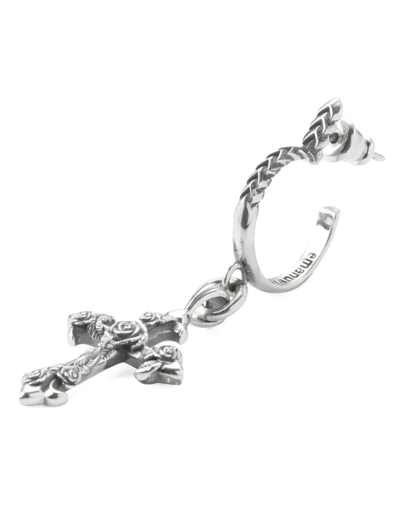 Emanuele Bicocchi rose-cross earring - Silber Silber