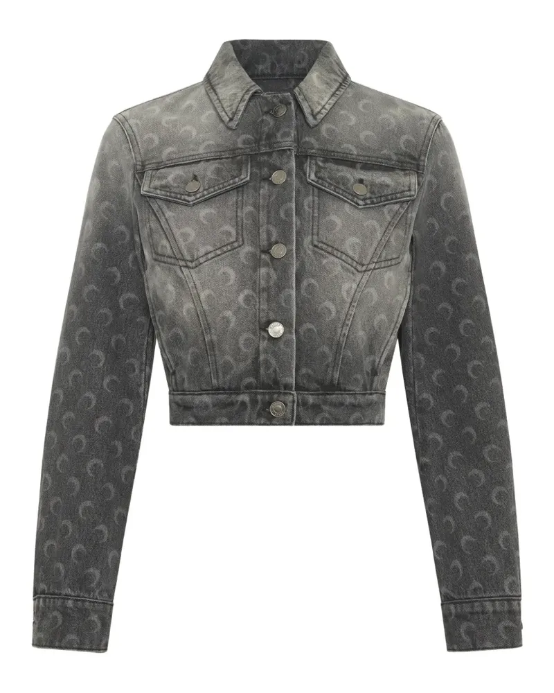 Marine Serre Moon Laser Jeansjacke - Grau Grau