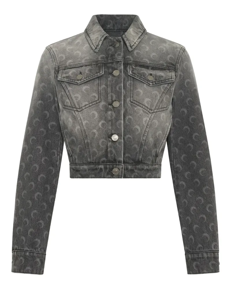 Marine Serre moon laser denim jacket - Grau Grau