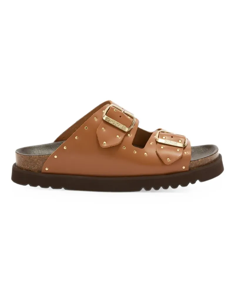 Scholl Beatriz Slipper mit Nieten und Schnalle - Braun Braun