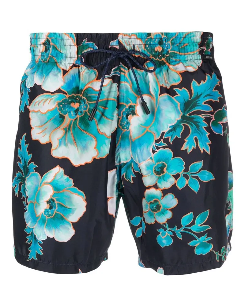 Etro Badeshorts mit Blumen-Print - Blau Blau