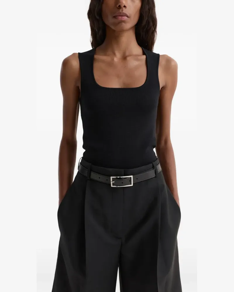 Róhe knitted bustier top - Schwarz Schwarz