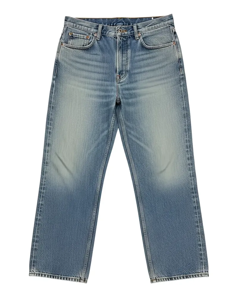 ODEEH faded-effect whiskering jeans - Blau Blau