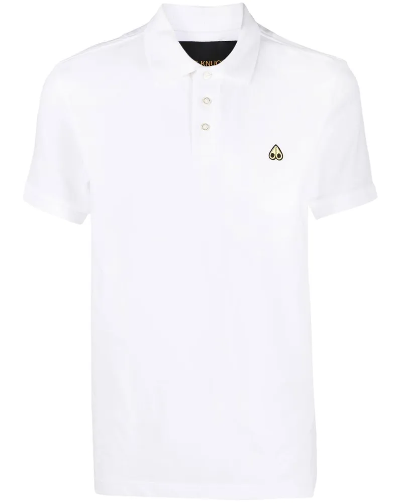 Moose Knuckles Poloshirt mit Logo-Stickerei - Weiß Weiß