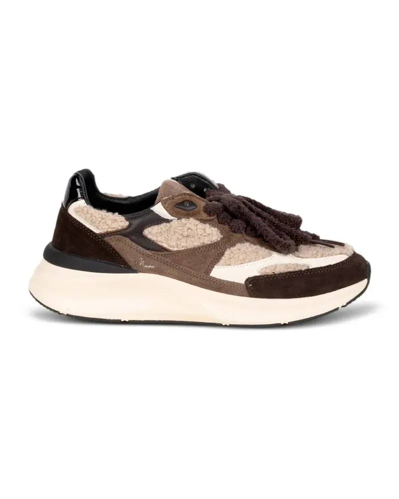 D.A.T.E. Musa Sneakers mit Shearling-Einsatz - Braun Braun