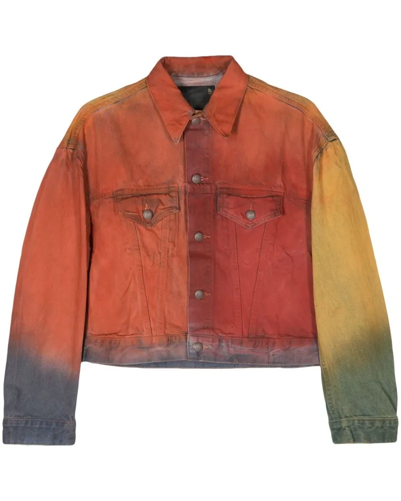 R13 Gekürzte Eli Jeansjacke - Rot Rot