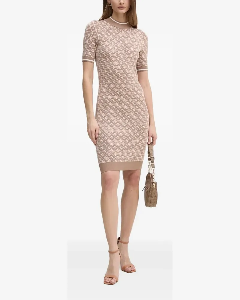 Guess Kleid mit kurzen Ärmeln - Nude Nude