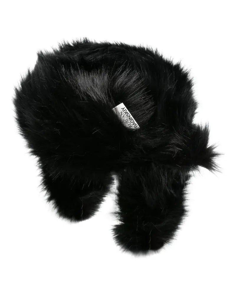 RUSLAN BAGINSKIY Hut mit Ohrenklappen aus Faux Fur - Schwarz Schwarz