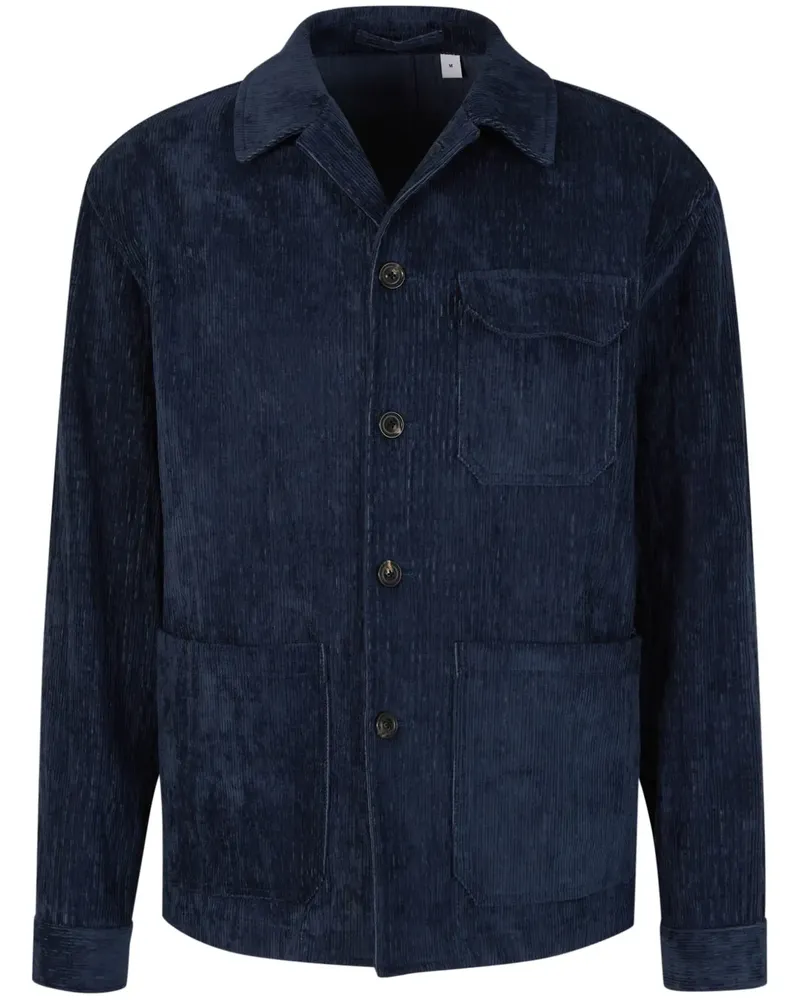 LARDINI Hemd aus Cord - Blau Blau