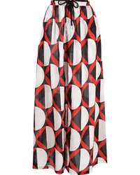 Cynthia Rowley High-Waist-Rock mit Print Rot