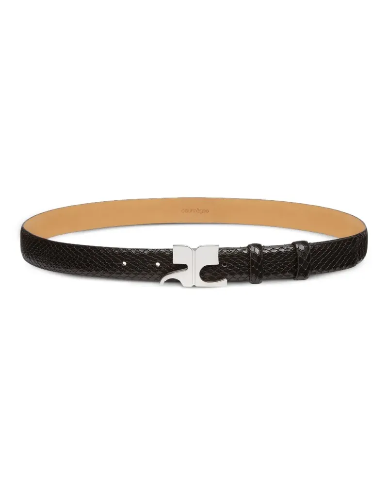 Courrèges Viper Gürtel - Schwarz Schwarz