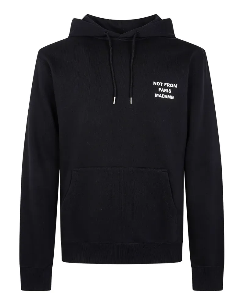 Drôle de Monsieur Not From Paris Madame slogan hoodie - Schwarz Schwarz