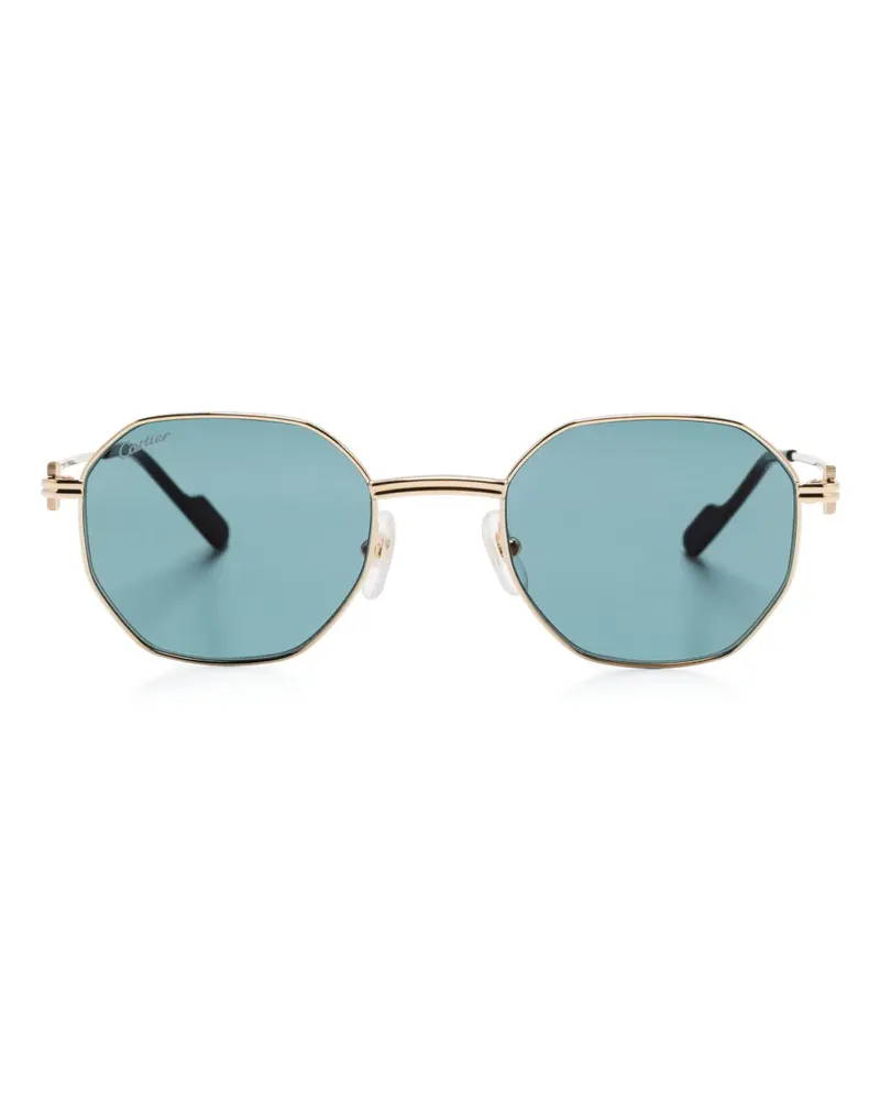 Cartier Sonnenbrille mit achteckigem Gestell - Gold Gold