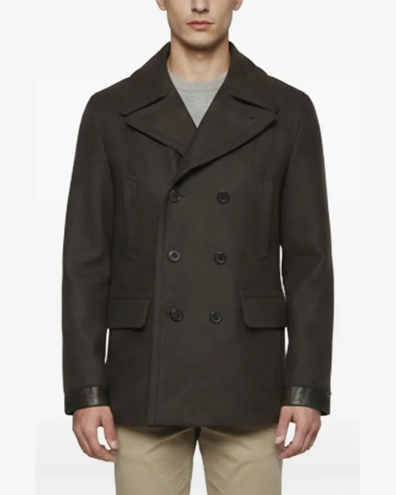 AllSaints Felix double-breasted coat - Braun Braun