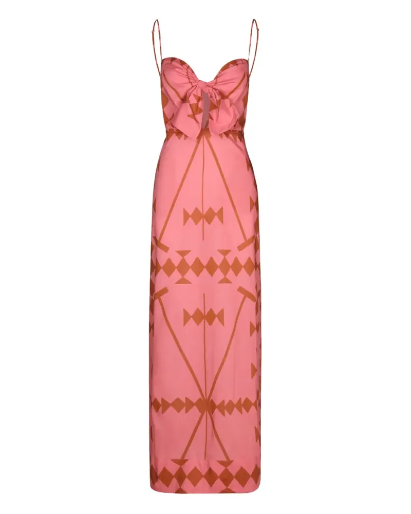 Johanna Ortiz Llovizna Maxikleid mit geometrischem Print - Rosa Rosa