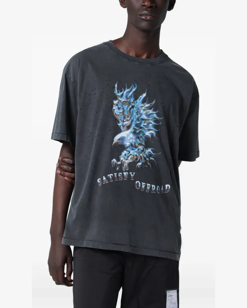 Satisfy MothTech T-Shirt mit Print - Grau Grau