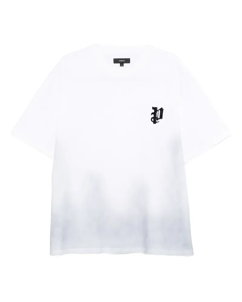 PURPLE BRAND M1098 T-Shirt mit Logo - Weiß Weiß