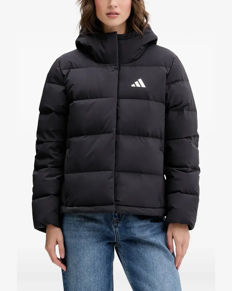 adidas hooded puffer jacket - Schwarz Schwarz