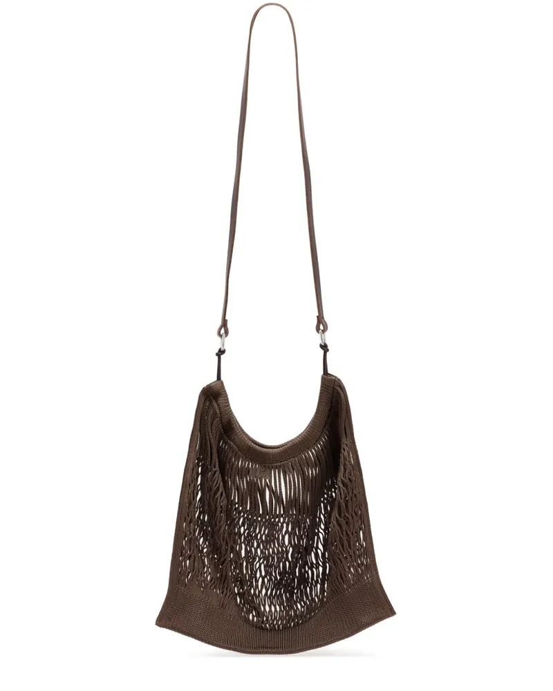Christophe Lemaire Kuriertasche aus Netz - Braun Braun