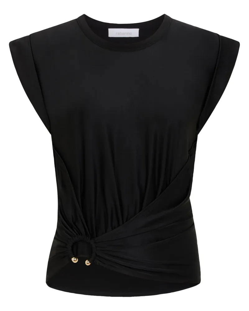Paco Rabanne Asymmetrische Bluse - Schwarz Schwarz