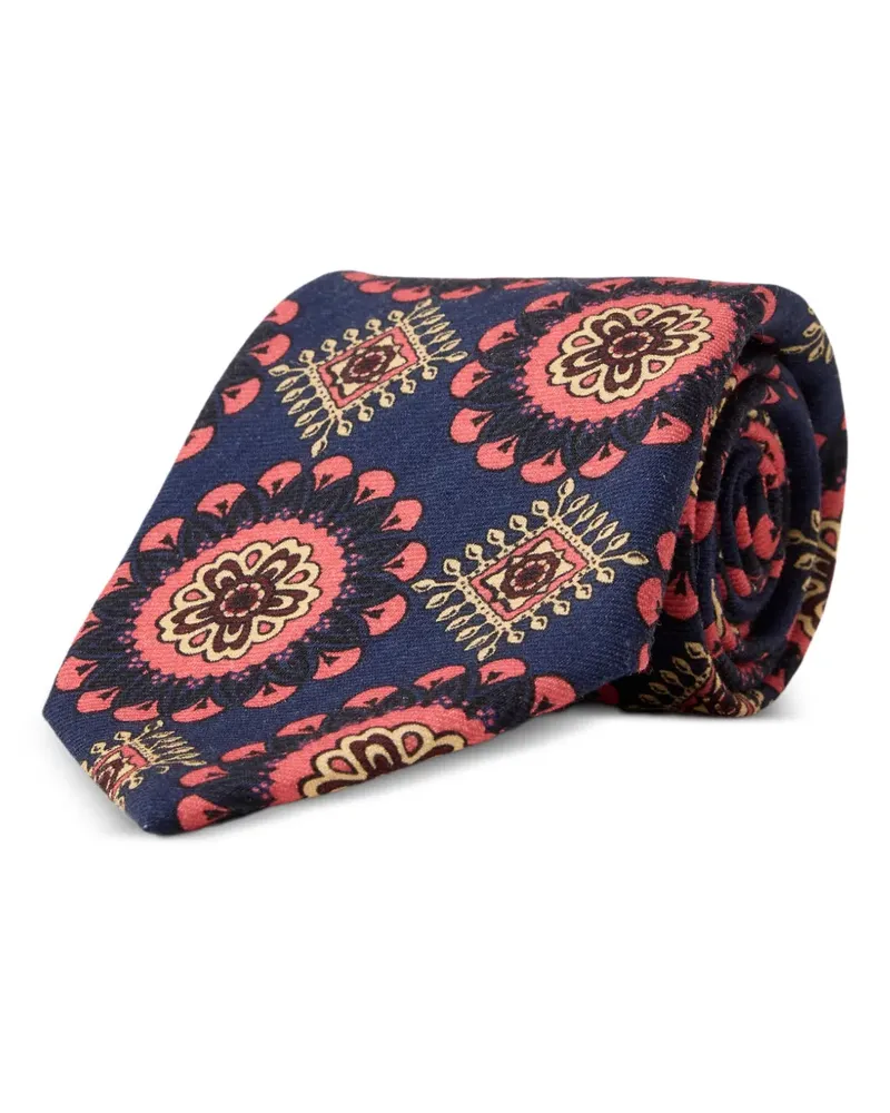 Ralph Lauren Krawatte mit Medaillon-Print - Blau Blau