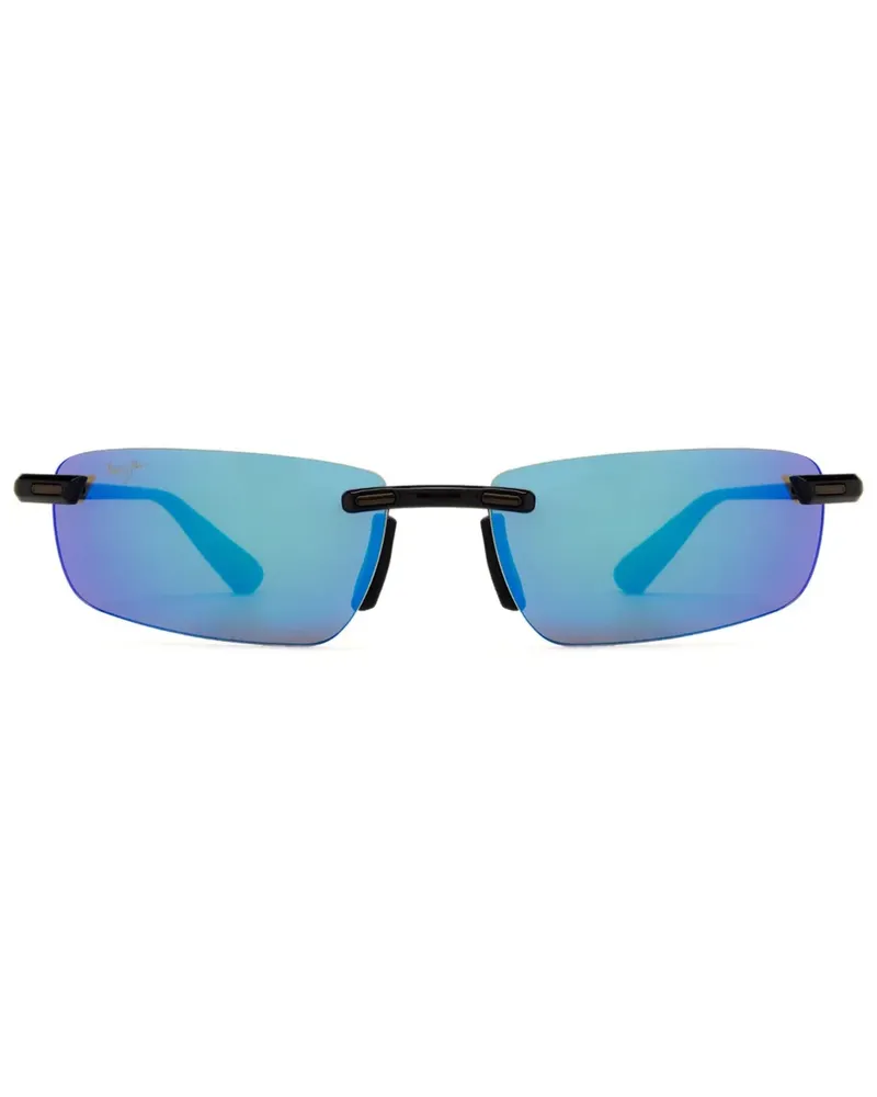 Maui Jim Sonnenbrille mit eckigem Gestell - Schwarz Schwarz