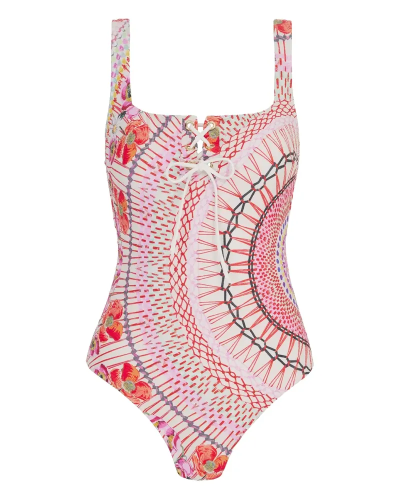 Temperley London Pomegranate Badeanzug mit Blumenmuster - Rosa Rosa