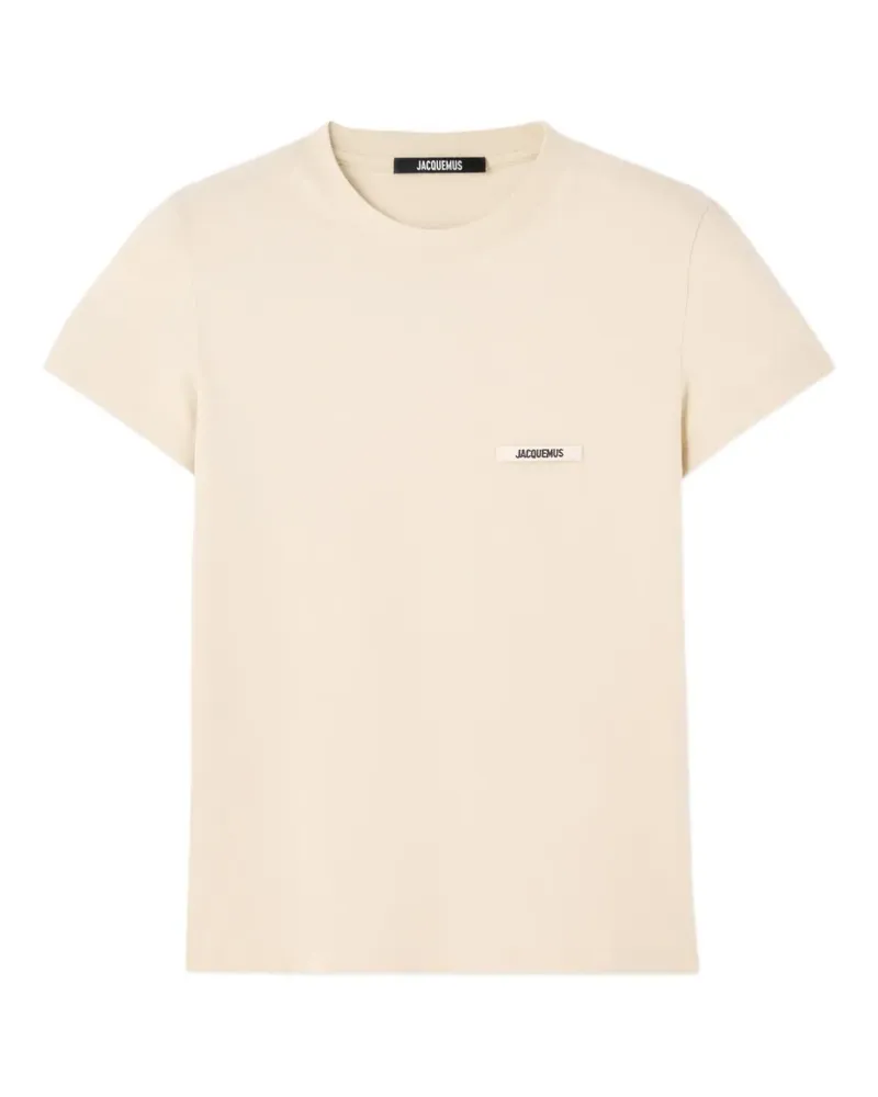 Jacquemus T-Shirt mit Logo-Patch - Nude Nude
