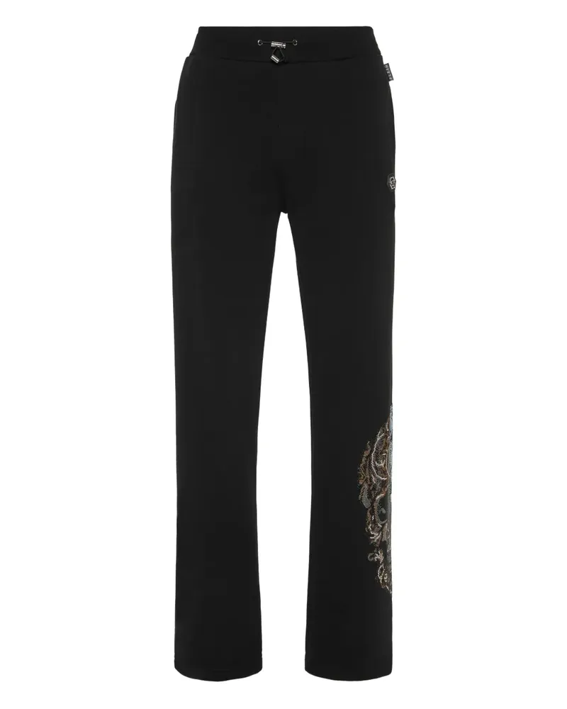 Philipp Plein Jogginghose mit Totenkopf - Schwarz Schwarz