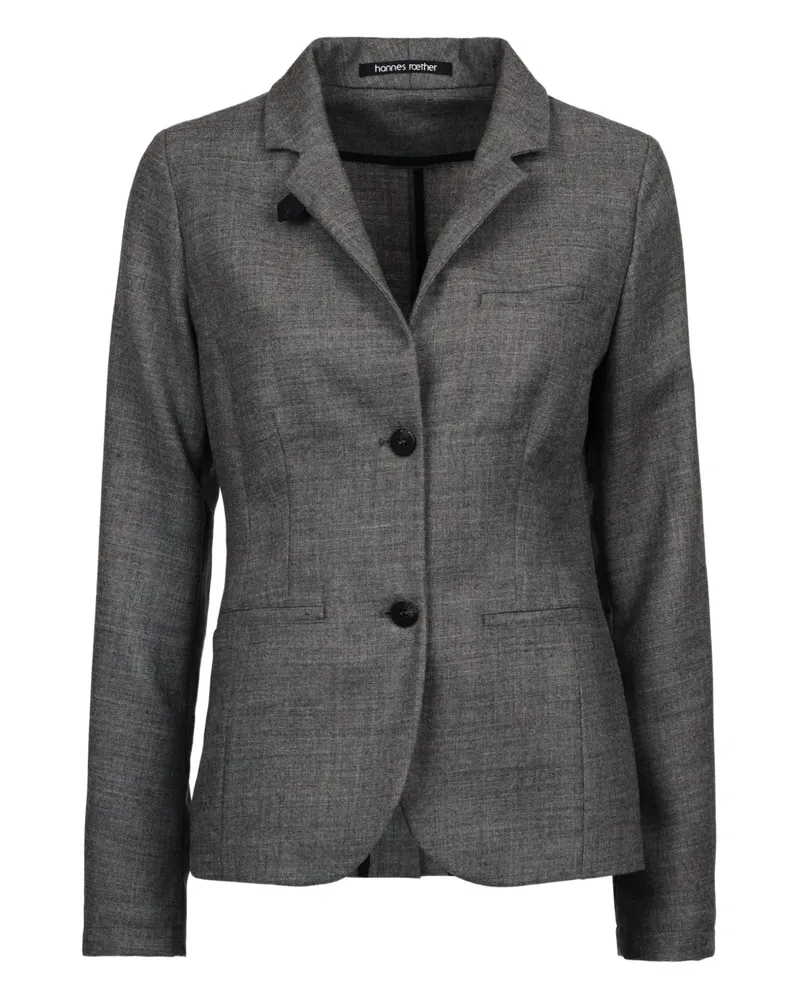 Hannes Roether buttoned notched-lapels blazer - Grau Grau
