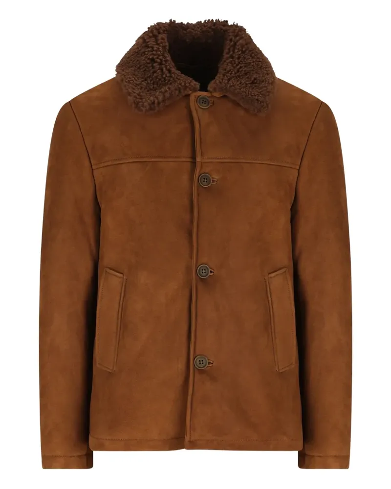 Salvatore Santoro Jacke mit Shearling-Kragen - Braun Braun