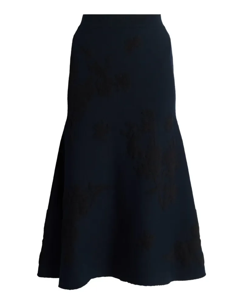 Erdem jacquard-knit skirt - Blau Blau