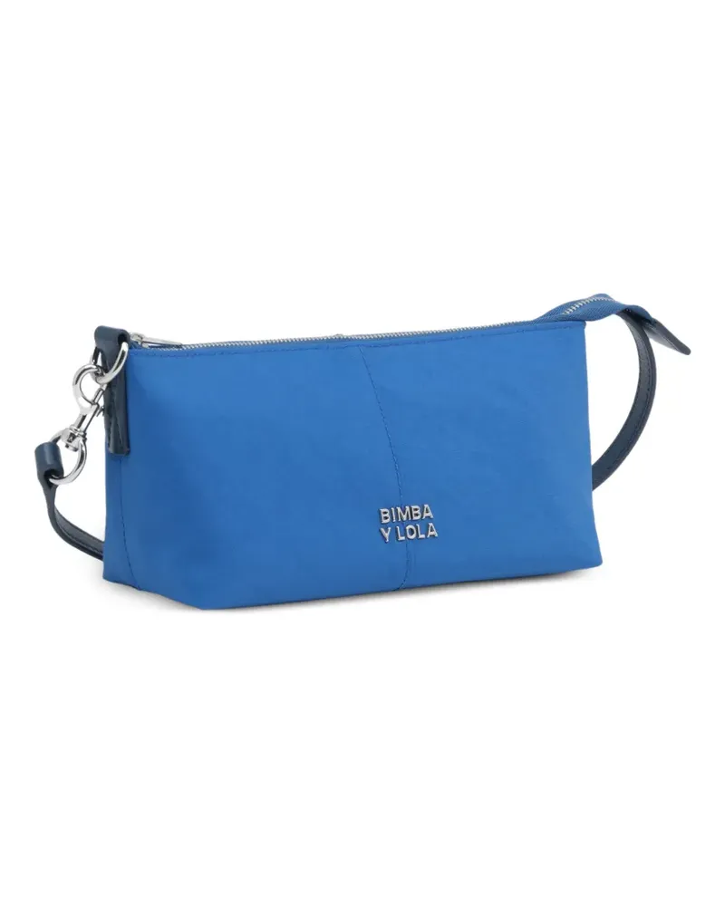 BIMBA Y LOLA Kleine Umhängetasche aus Nylon - Blau Blau