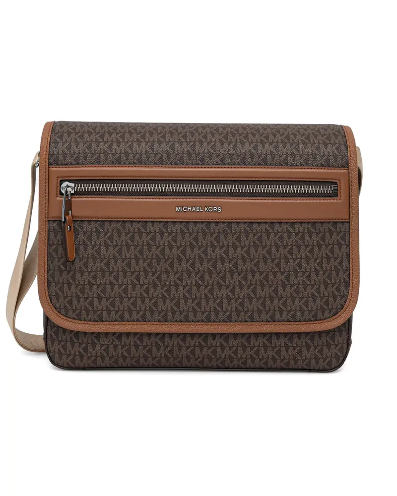 Michael Kors Kuriertasche mit Monogramm-Print - Braun Braun