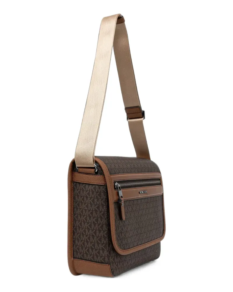 Michael Kors monogram-print messenger bag - Braun Braun