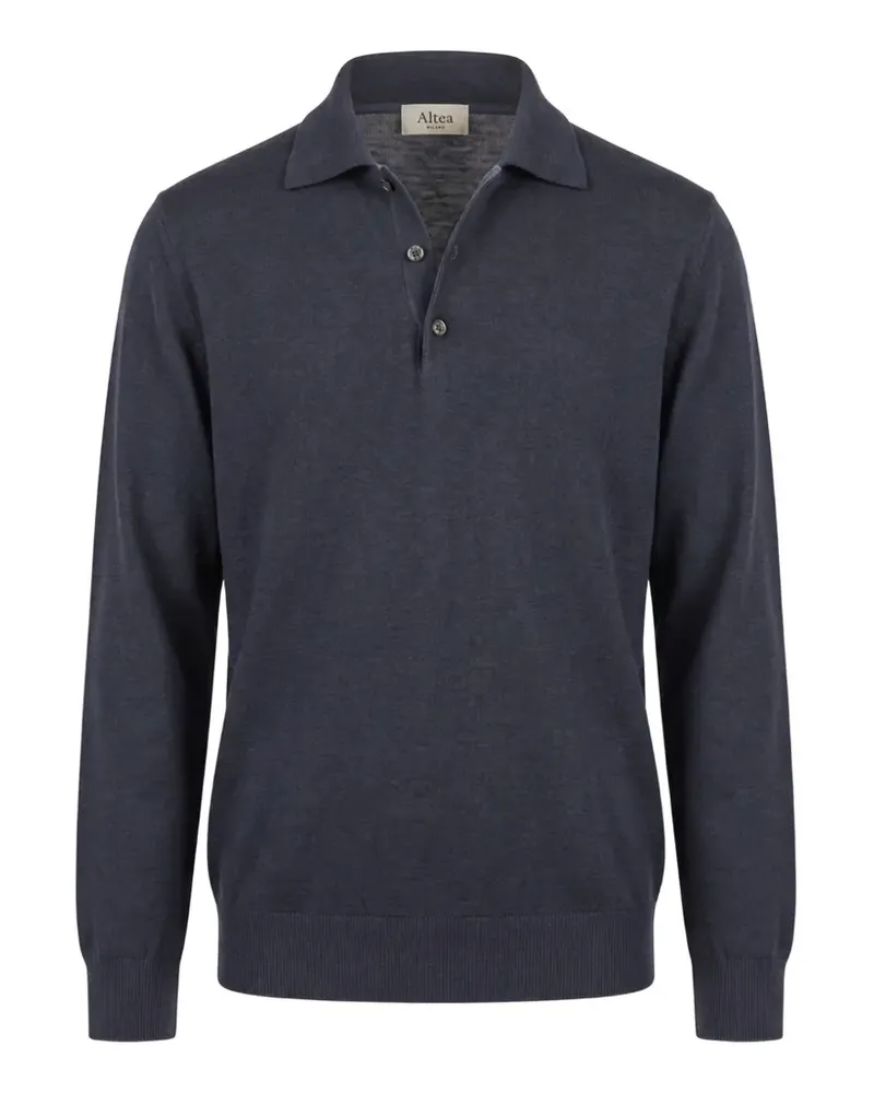 Altea Langärmeliges Poloshirt - Blau Blau