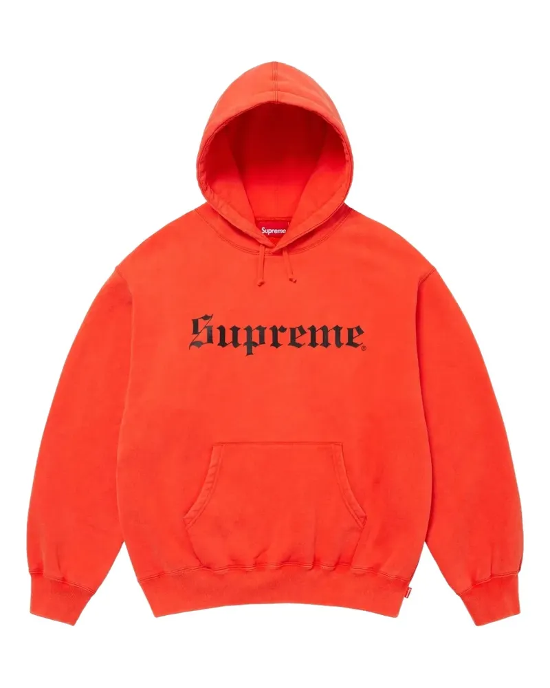 Supreme Being logo-lettering hoodie - Orange Orange