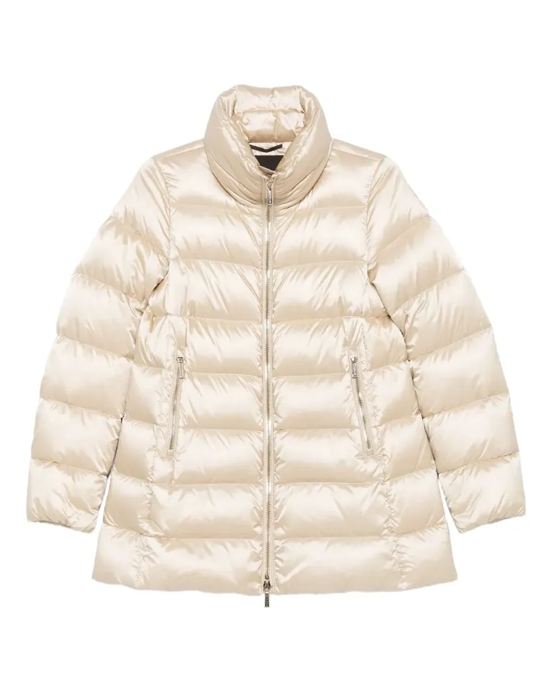 MOORER quilted high-neck jacket - Nude Nude