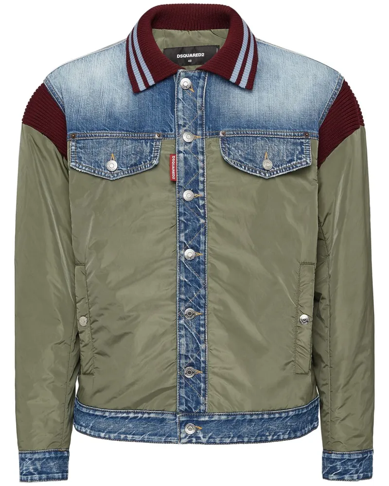 Dsquared2 Leichte Jacke mit Kontrasteinsätzen - Grün Grün