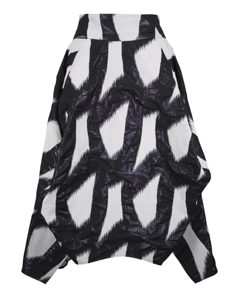 Zero + Maria Cornejo Nio flared geometric-pattern skirt - Schwarz Schwarz